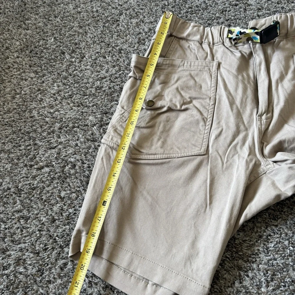 Chums Stretch Camping Short Belted Cargo Khaki Short Beige Men's Medium‎